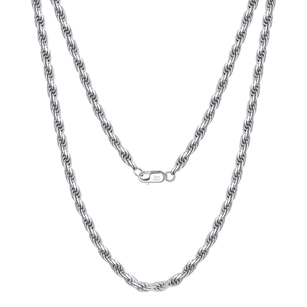 Pandas Jewelry Rope Chain Necklace s925 silver necklace