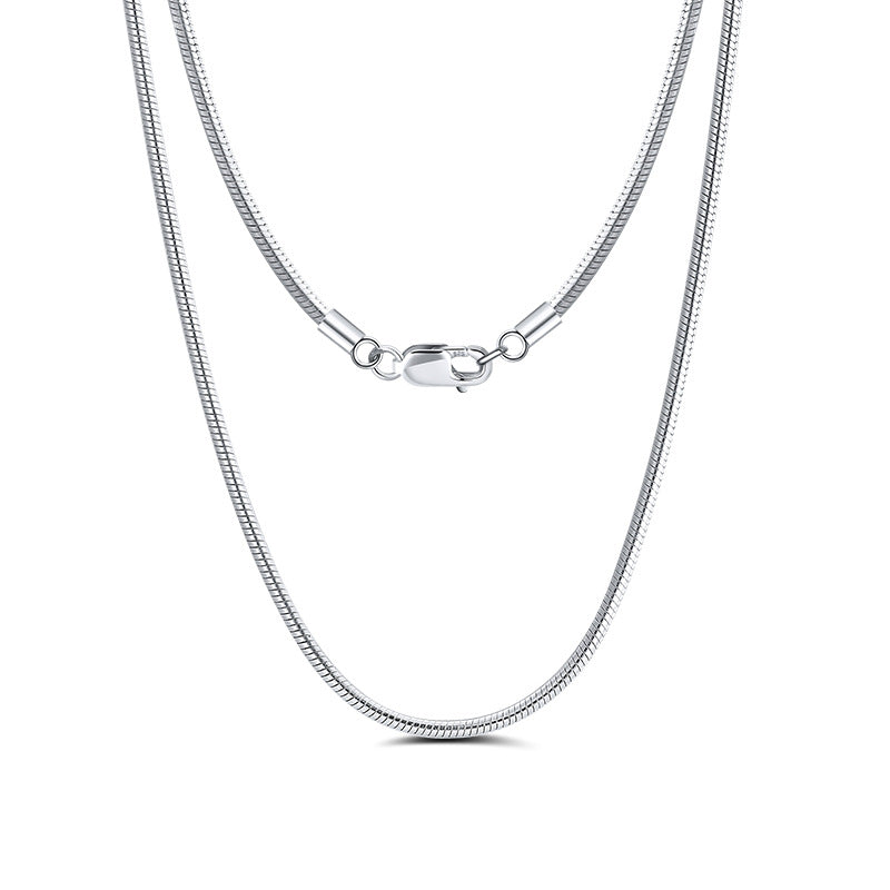 Pandas Jewelry 1.0mm Snake Chain Necklace in Solid Sterling Silver
